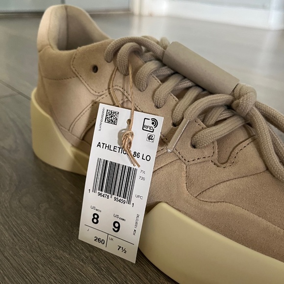NWT Adidas Fear of God x Athletics 86 Lo Sneakers in Clay. US Men's 8/ Women's 9 - Picture 4 of 8